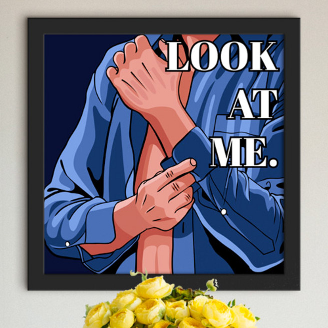 1358K 룩엣미_섹시팝아트_남성_인테리어액자 블랙 4타입 디자인액자, 블랙4타입, 1개