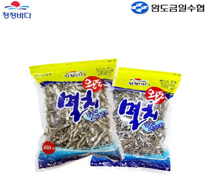 [완도금일수협] 청정바다 멸치2종세트 대멸500g+소멸500g(지퍼팩), 1박스