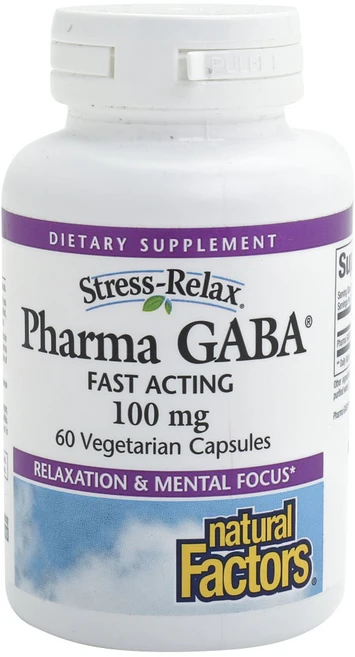 네추럴팩터스 스트레스-릴렉스 파마 가바 100mg 베지테리안 캡슐 글루텐 프리 무설탕, 60정, 1개 - 쿠팡