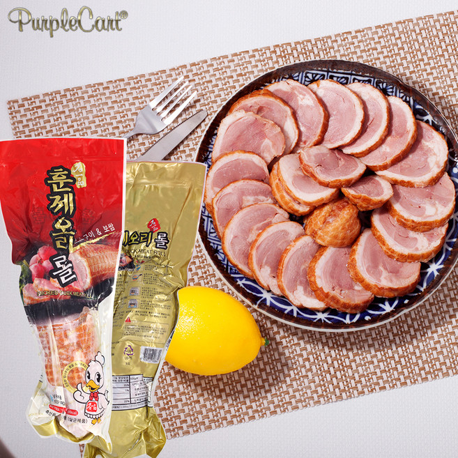 명일품 훈제오리롤 400g, 2개