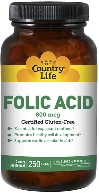컨트리라이프 폴릭 애시드 800mcg 타블렛, 1개, 250정 - 쿠팡