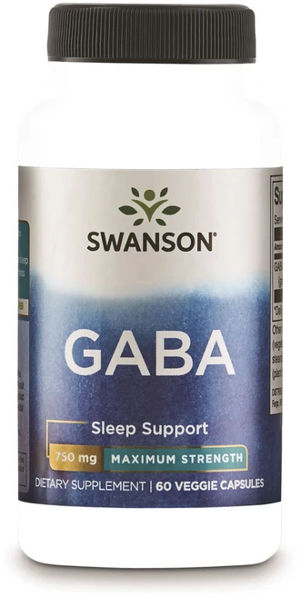 스완슨 가바 750mg 베지 캡슐, 60개입, 1개, 60정 - 쿠팡