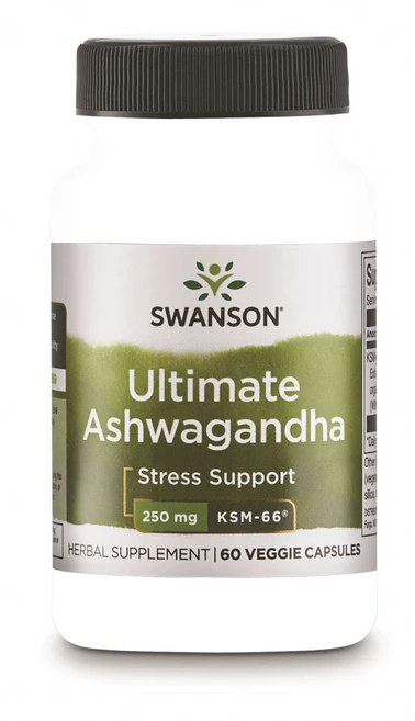 스완슨 얼티미트 아슈와간다 KSM-66 250mg 베지 캡슐, 1개, 60정 - 쿠팡