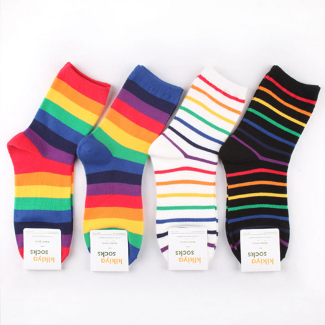 양말예찬 여성용 색종이 중목양말