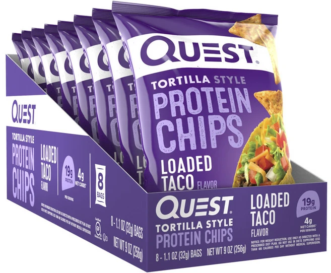 퀘스트뉴트리션 토르티야 스타일 프로틴 칩, 32g, 8개 - 쿠팡