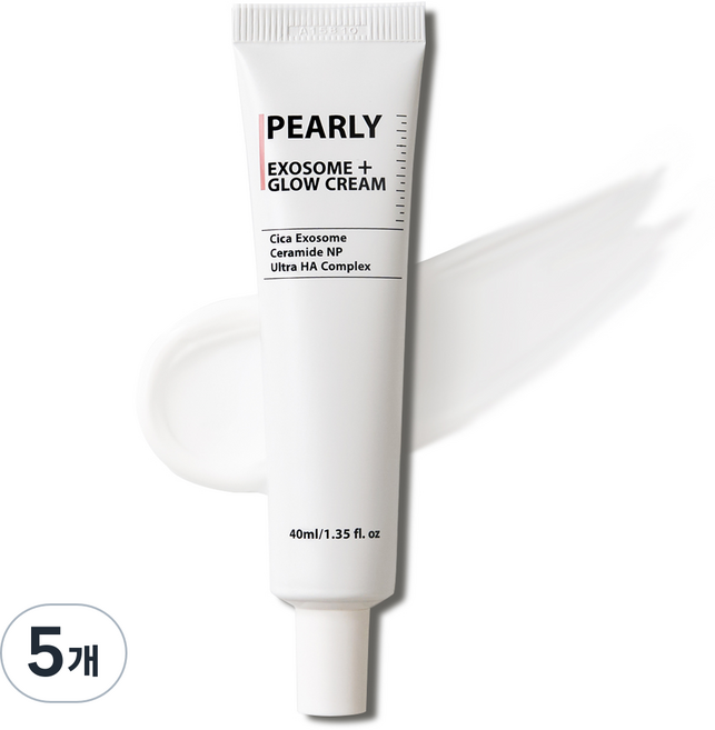 펄리 엑소좀 피부과 재생크림 여성 수분크림1위 광채 물광크림 속건조 히알루론산 수분크림, 5개, 40ml