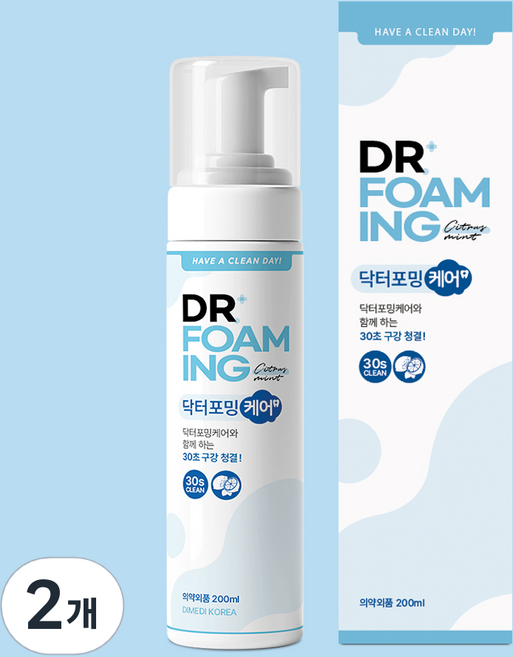 틀니세정 구강장치 전용 닥터포밍케어 치약, 200ml, 2개