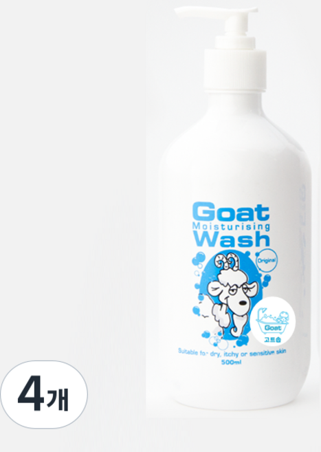 산양유 바디워시 오리지널, 4개, 500ml