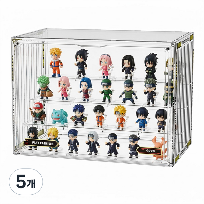 Keen 아크릴 정리함 계단형 36x27x23cm, 5개