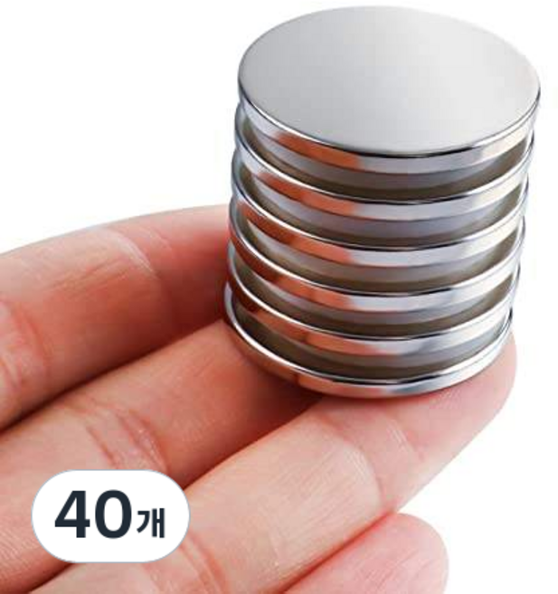 마니코 네오디움 원형자석 지름 30mm X 두께 1.8mm, 40개