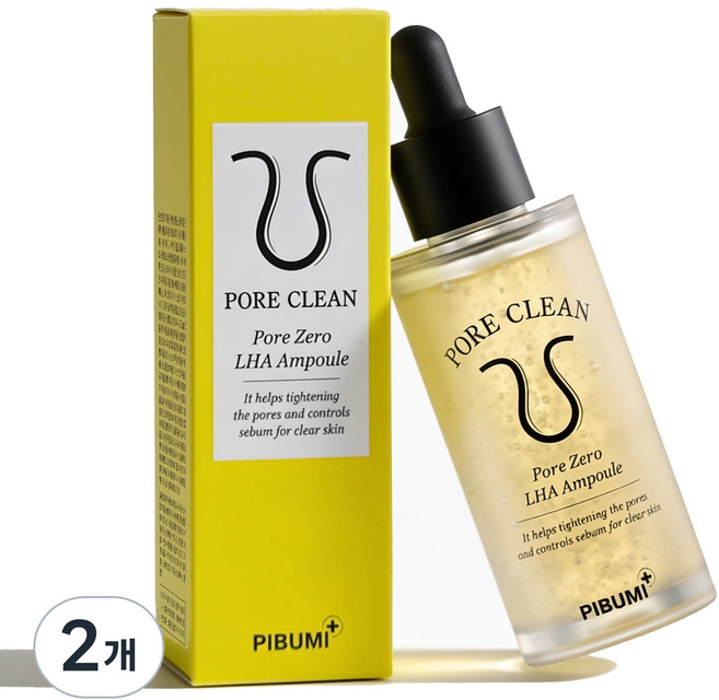 [모공 3중 임상 완료 / 모공지우개 ] 피부미 포어클린 모공제로 라하 앰플, 50ml, 2개