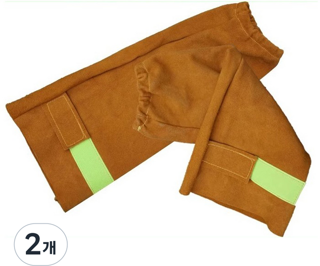 용접 보호 장비 소가죽 팔 토시, 2개, 가죽