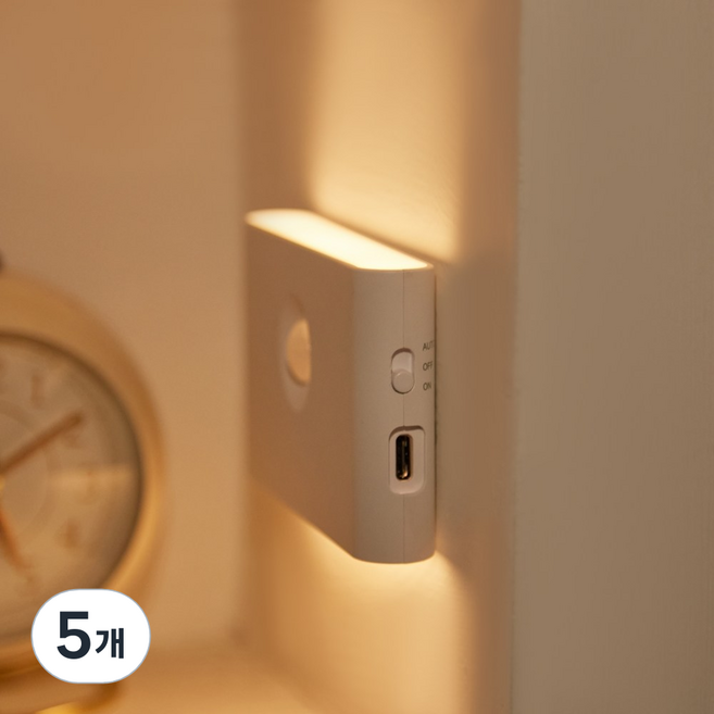 CK리빙 무선 충전식 LED 센서등 1시간충전 3개월사용, 5개