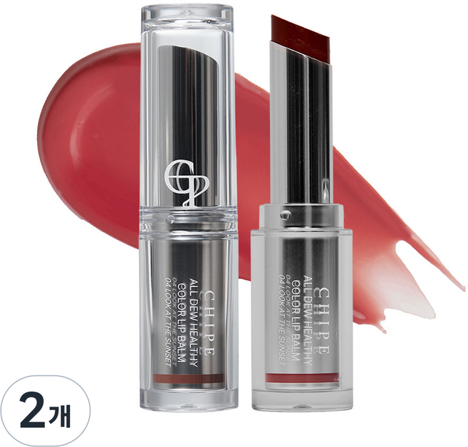 치페 올 듀 헬시 컬러 립 밤, 04호 룩 앳 더 선셋, 2개