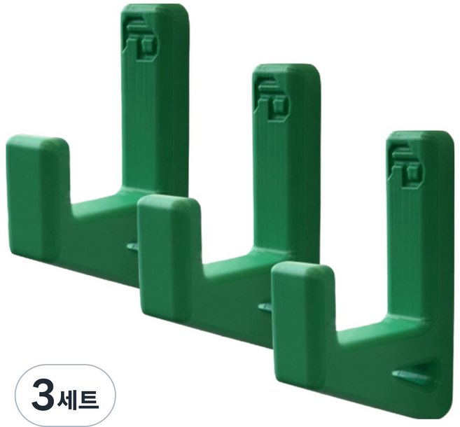 (3개입) FD 다용도 후크 걸이 스피드랙 세본 극동 화인 맥스 호환가능 정리용 걸이, 3세트, 그린 3개입