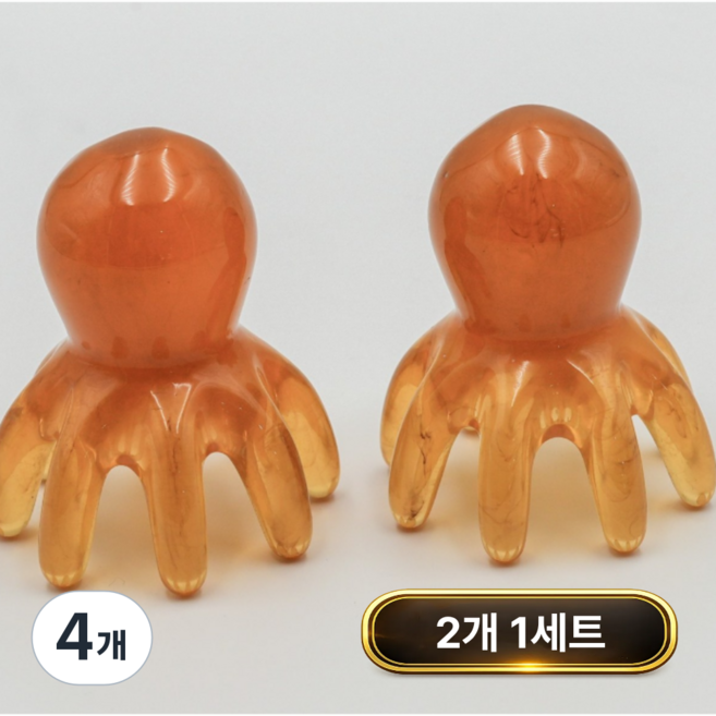 토브몰 건강 괄사 두피집중 마사지, 붉은문어x2, 4개