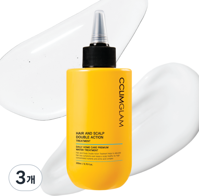 끌림글램 헤어 앤 스칼프 더블액션 트리트먼트, 3개, 200ml