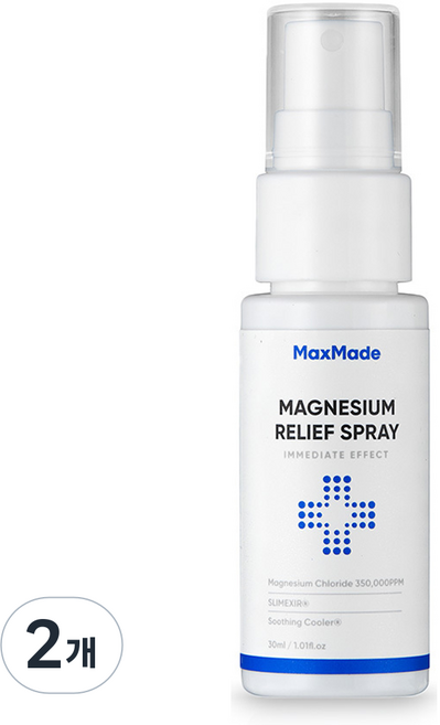 맥스메이드 뿌그네슘 마그네슘 릴리프 스프레이, 30ml, 2개