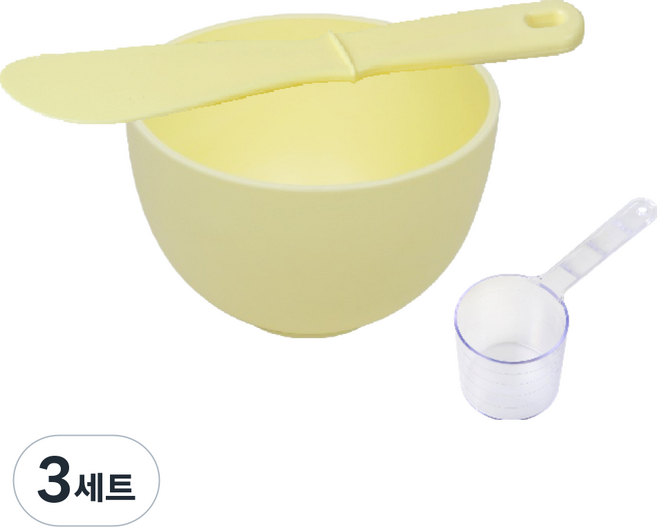어반뷰티 모델링 팩도구 세트 3종 중형 500ml 100% 국산 직접제조, 3세트, 노랑