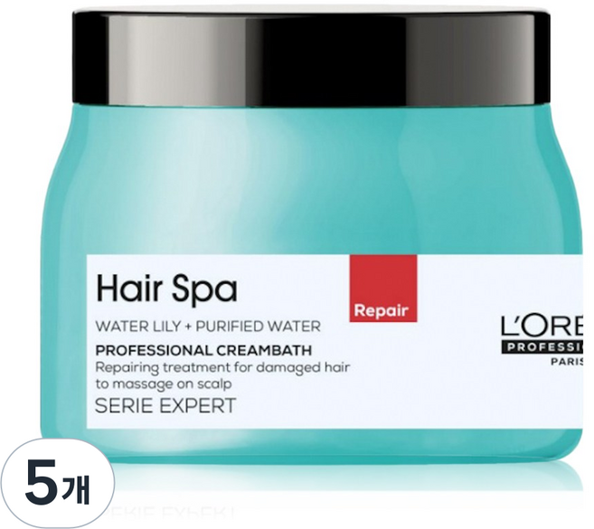 로레알프로페셔널 헤어스파 리페어링 크림바스 트리트먼트, 490ml, 5개
