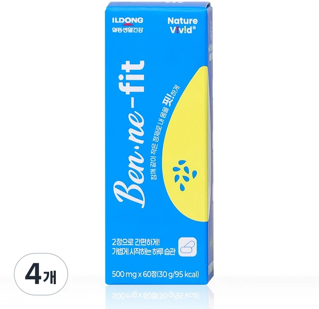 일동생활건강 네이처비비드 베네핏 / 가볍게 시작하는 하루 습관 라인 관리, 4개, 60정 - 쿠팡