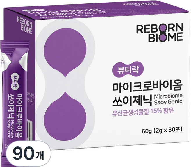 마이크로바이옴 쏘이제닉 - 유산균 생성물질 포스트바이오틱스, 2g, 90개 - 쿠팡