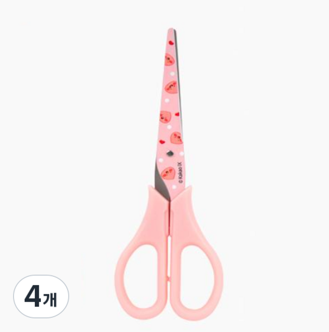 카카오 리틀프렌즈 학생용 사무 가위, 리틀어피치, 4개