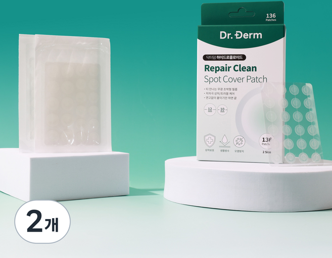 닥터덤 스팟패치 여드름 상처 커버패치 택 1, 2개, 136개입