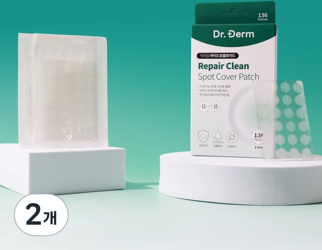 닥터덤 스팟패치 여드름 상처 커버패치 택 1, 2개, 136개입 - 쿠팡