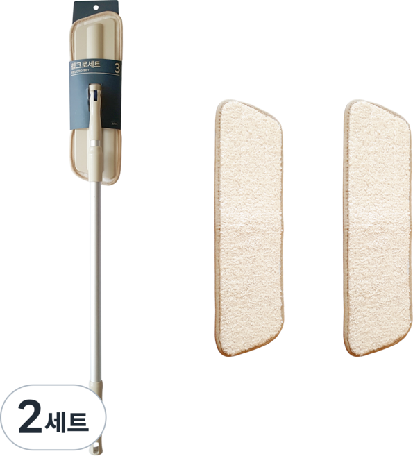 필굿리빙 벨크로 밀대걸레 + 리필 2P, 2세트