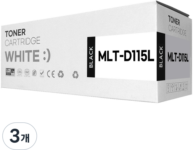 디디토너 MLT-D115L 호환 SL-M2620 M2620ND SL-M2670FN M2830 M2820 프린터용, 3개, 검정