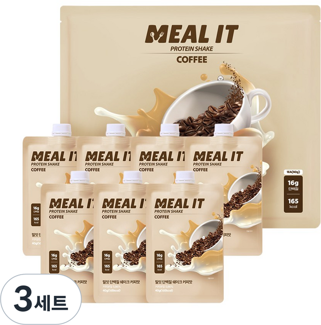 밀잇 단백질 쉐이크 커피맛, 40g, 21개