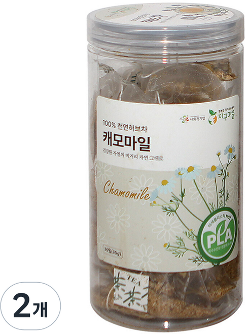 지구마을 생분해필터 PLA 캐모마일 허브티백차, 1g, 2개, 50개입
