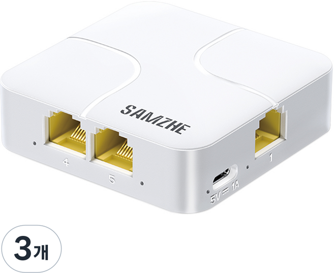 삼지 1대4 기가비트 인터넷 랜 동시 분배기 공유기, 3개, SZ-JKQ04