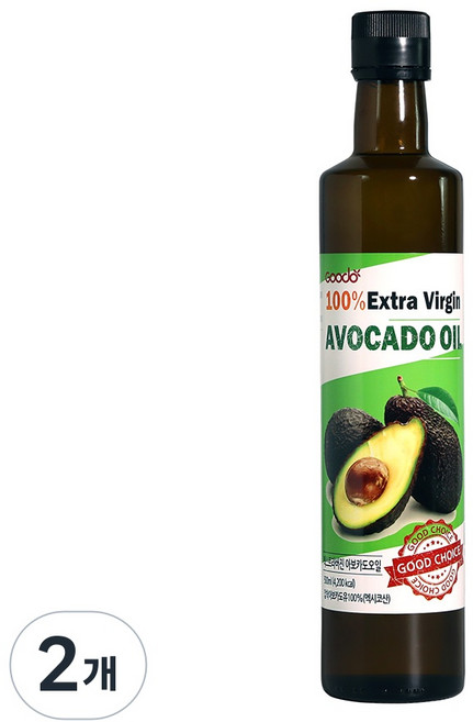 구도 멕시코산 HASS 압착 엑스트라버진 아보카도 오일, 2개, 500ml