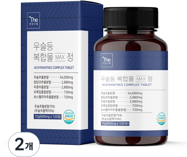 더건강드림 고함량 국내산 100% 우슬 복합물정 120정 (약4개월분), 2개