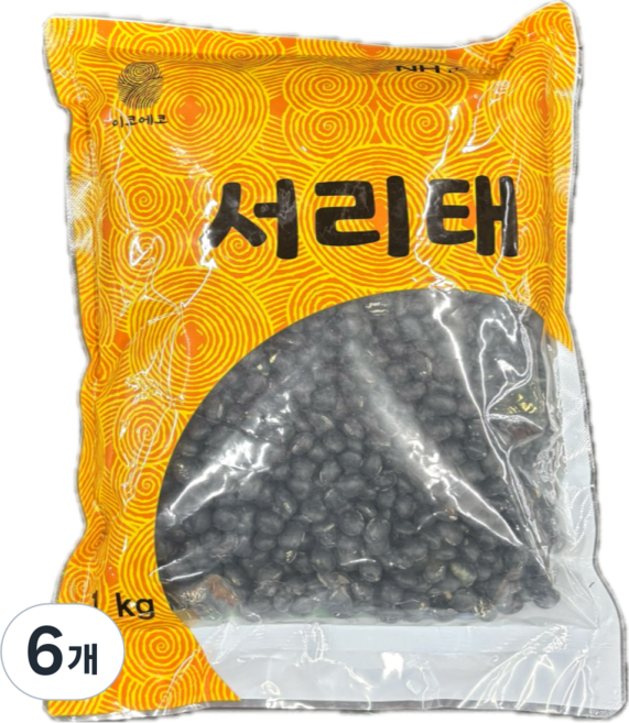농협 국산 서리태 군자농협, 6개, 1kg