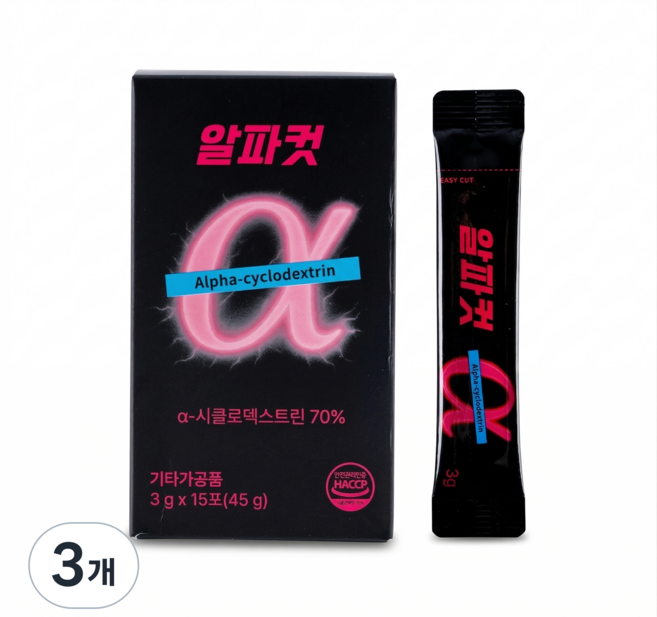 알파CD 알파컷 알파시클로덱스트린 알파씨디, 3개, 15회분