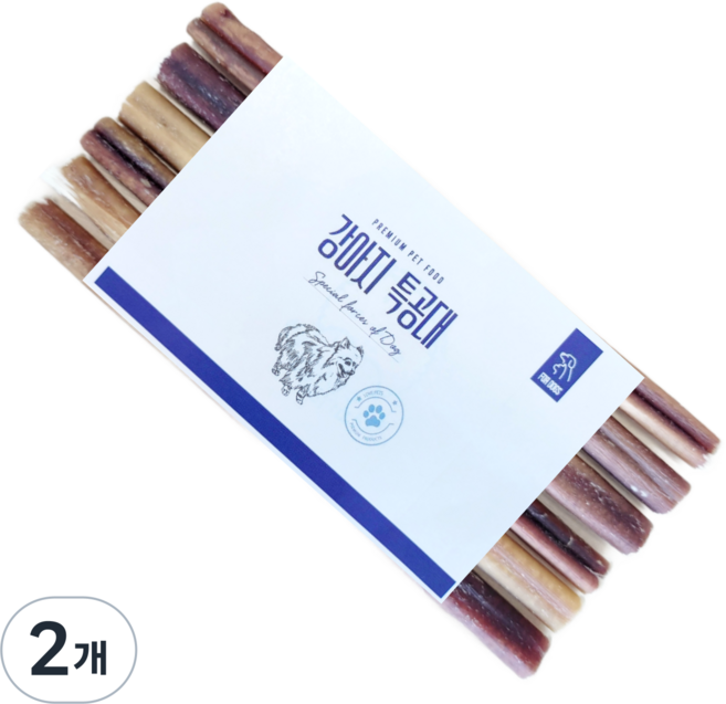 강아지특공대 강아지 수제간식 한우스틱 이갈이 간식 10cm, 한우_10cm, 45g, 2개