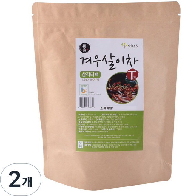 양원농장 겨우살이차, 1.2g, 100개입, 2개
