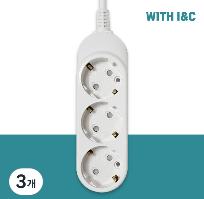 위드아이엔씨 국산 안전 접지 멀티탭 3구 WI-MC1031, 3개, 9.5m