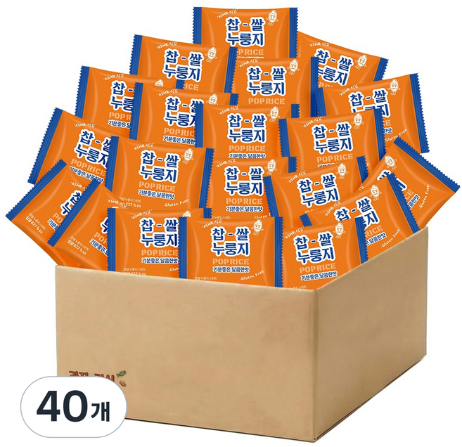 찹쌀 누룽지 과자 스위트 기분좋은 달콤한맛 소분 개별포장, 40개, 24g
