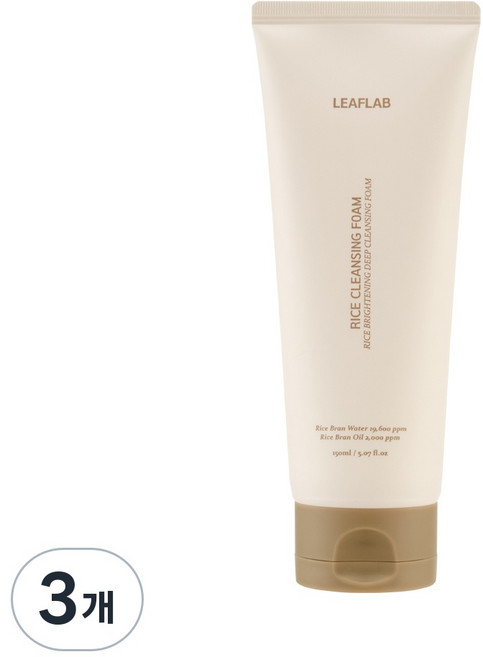 [리프랩] 라이스 브라이트닝 딥 클렌징 폼, 3개, 150ml