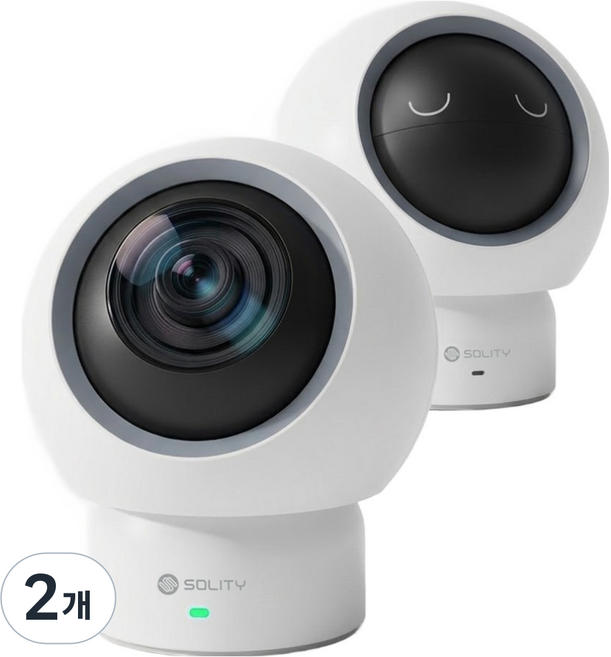 [해킹차단] 솔리티 가정용 홈캠 cctv 홈 카메라 씨씨티비 강아지 펫캠 360 QHD, SC400, 2개