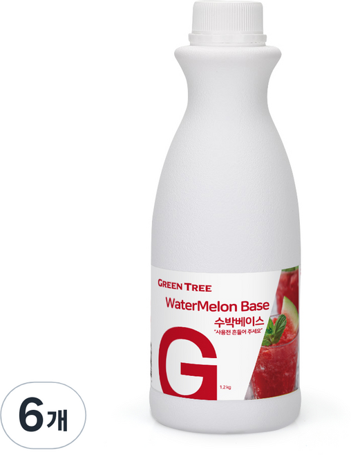 그린트리 수박 베이스 1.2kg, 6개