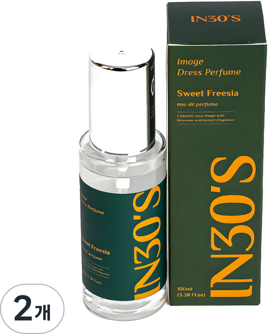 인써티 오드퍼퓸 섬유 향수 드레스퍼퓸, 04.스위트프리지아, 100ml, 2개