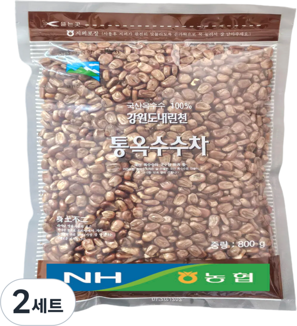 농협 볶음 통옥수수차 강원도 인제 신선도보장 최신상품, 2세트, 1개입, 800g