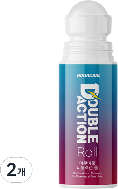 아쿠아쿨 더블액션 롤 쿨 핫 이중케어 리커버리, 2개, 100ml