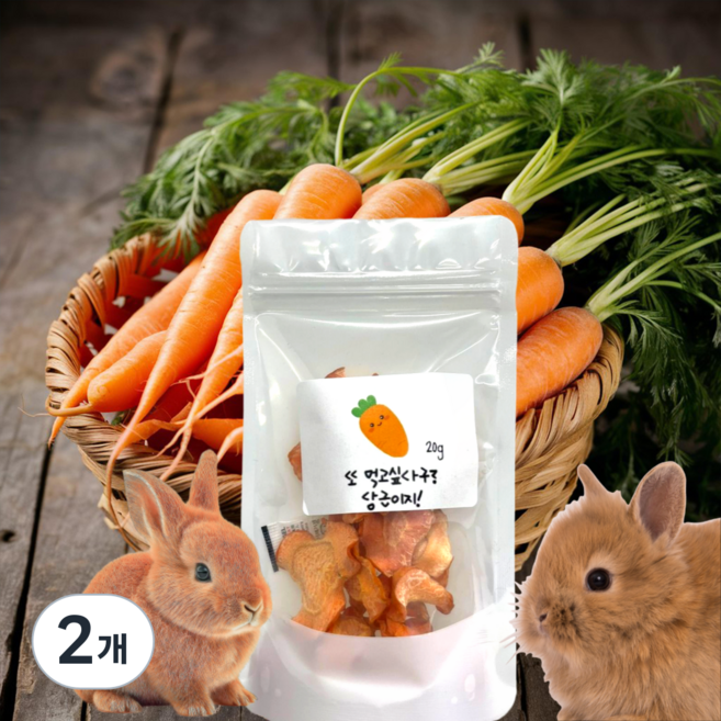 [라비토 간식_당근] 또 먹고싶다구 당근이지!, 2개, 20g, 당근