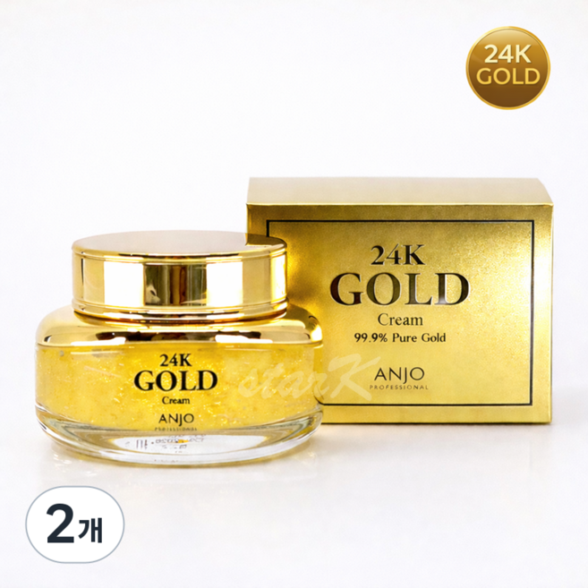 앙쥬 24K 골드 크림 - ANJO GOLD CREAM 99.9% Pure Gold, 50g, 2개